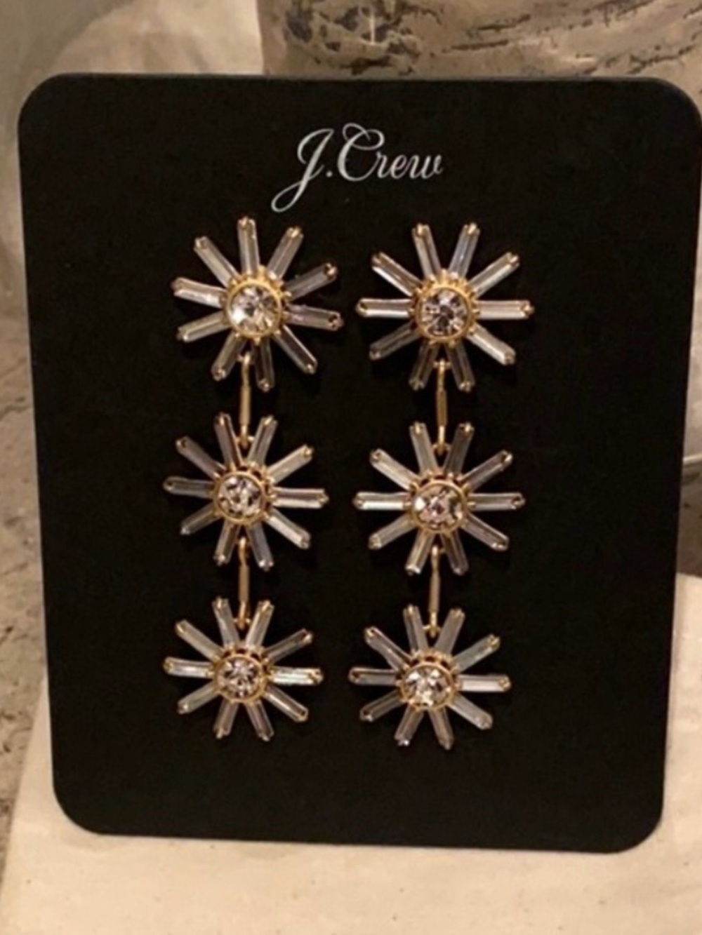 LAST PAIR:  J. Crew Block Flower Earrings